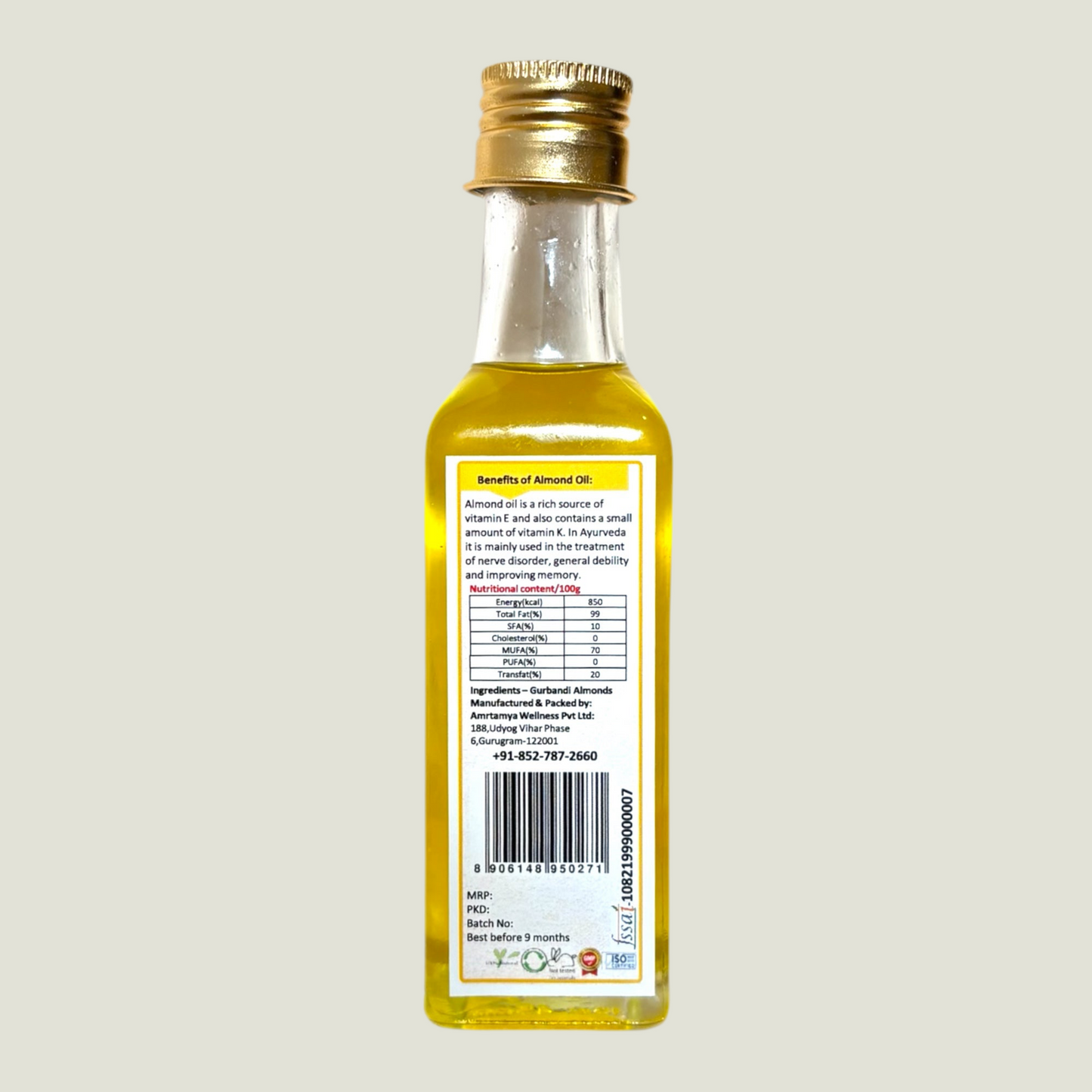Wood Pressed Almond Oil